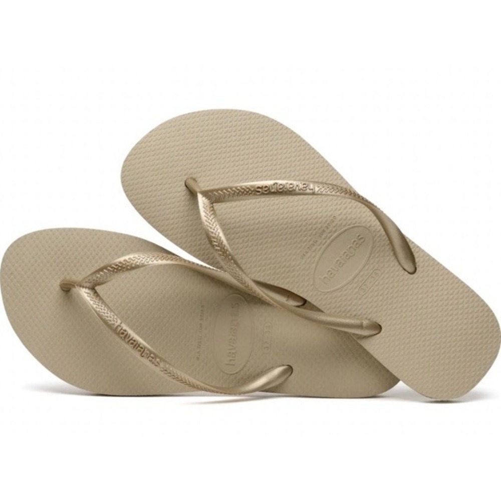 Havaianas Slim Sand Gray Light Golden EU35/US6- NWT